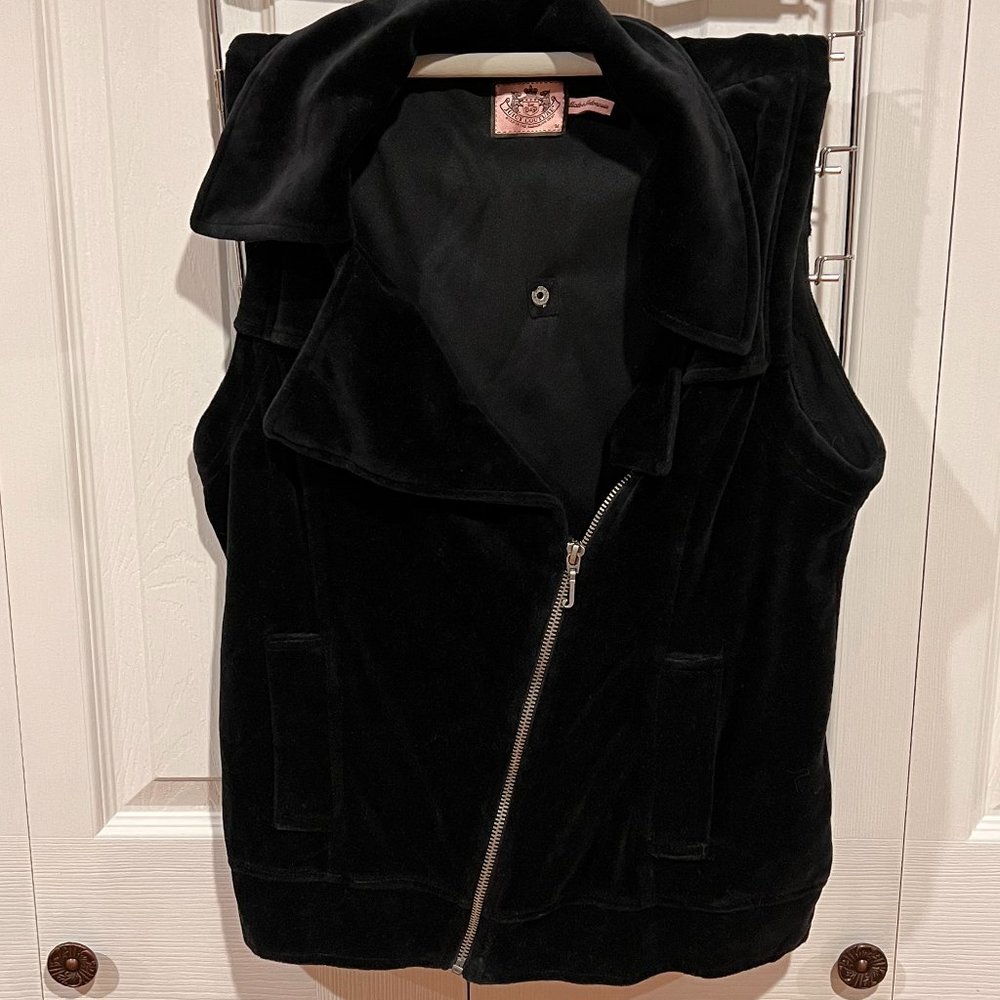 Juicy Couture Black Velour Vest
